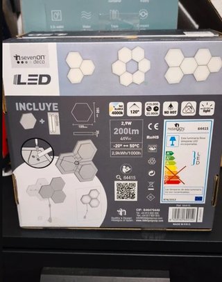 Panel LED Hexagonal modular Sevenon (base + 6)