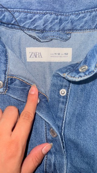 Mini camisa vaquera Zara Talla XS