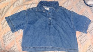 Mini camisa vaquera Zara Talla XS