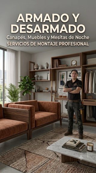 Servicio de montaje de Canapés y muebles pequeños.