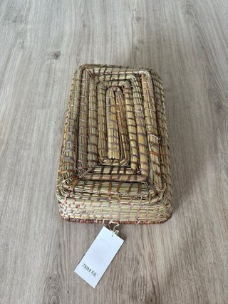 Cesto Organizador Rectangular Mimbre