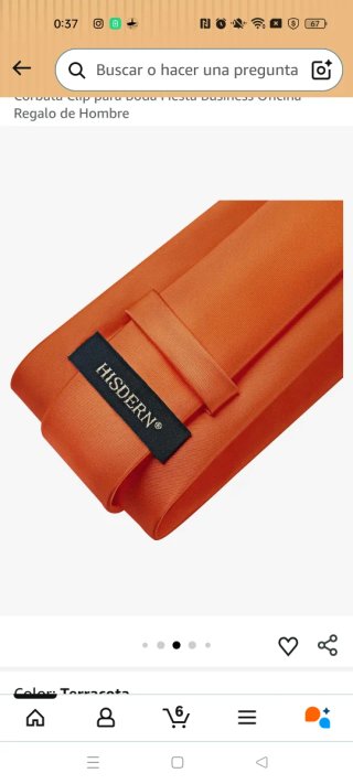 HISDERN Corbata Naranja - Fiesta Boda