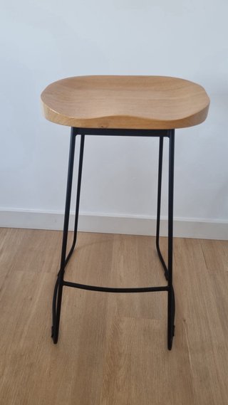 Banquetas altas metal y madera