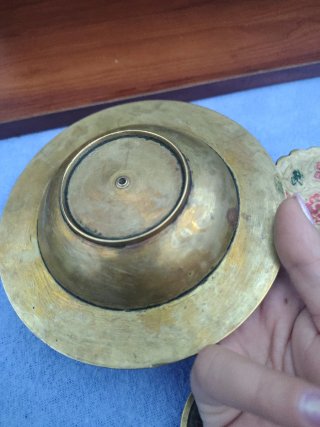 Lote Cenicero Latón/Bronce Años 70/80