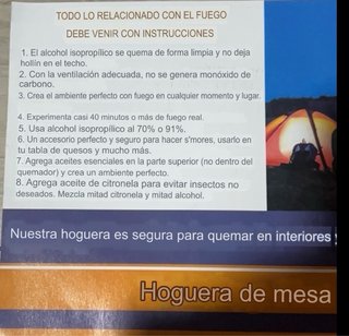 Chimenea de mesa bioetanol cristal