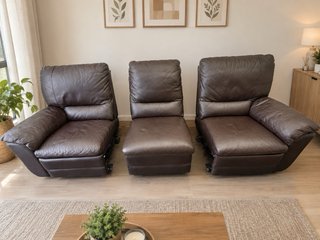 Sofá relax Natuzzi 3 plazas piel