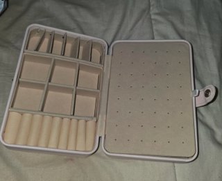 Estuche Joyero Organizador Beige y Rosa