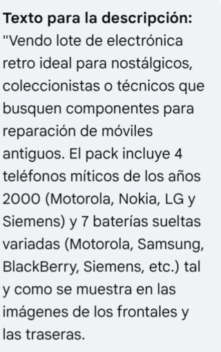 Lote 4 Móviles Vintage LG, Nokia, Siemens, Motorol