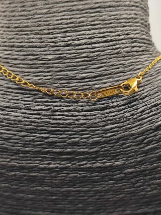 Collar mariposa acero dorado nacarado