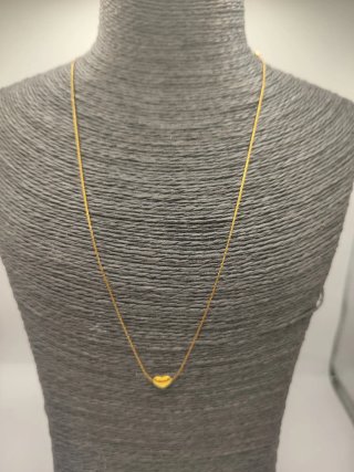 Collar Corazón Acero Inoxidable Dorado