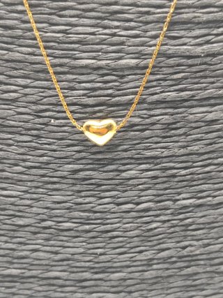 Collar Corazón Acero Inoxidable Dorado