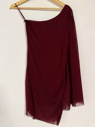 Vestido fiesta lentejuelas un hombro