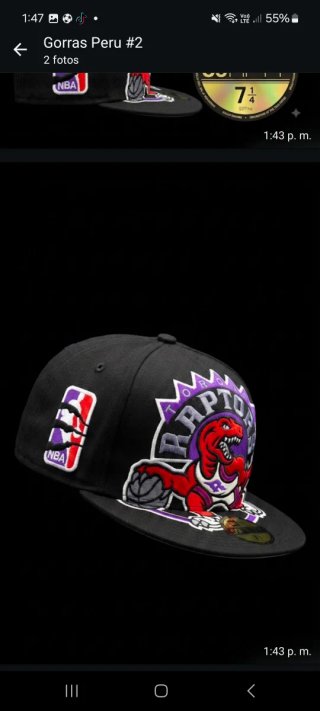 Gorra New Era NBA Toronto Raptors Negra