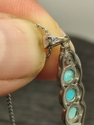 Colgante Plata S925 con Turquesas