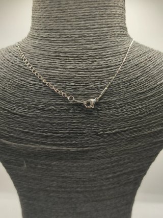 Collar Acero Luna y Circonita