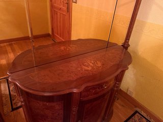 Mueble de entrada / recibidor madera con espejo