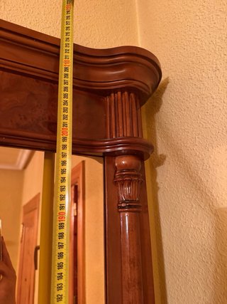 Mueble de entrada / recibidor madera con espejo