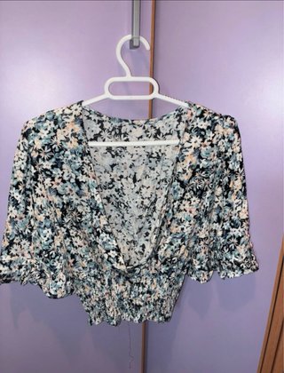 Blusa floral manga corta