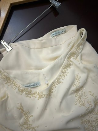 Vestido de Novia Dorado y Blanco