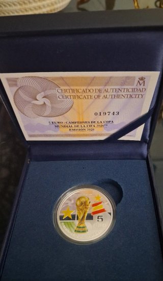 Moneda 5 Euro Campeones del Mundo Plata 925