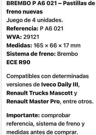 Pastillas Brembo P A6 021  E9 90R-02A1520/1318