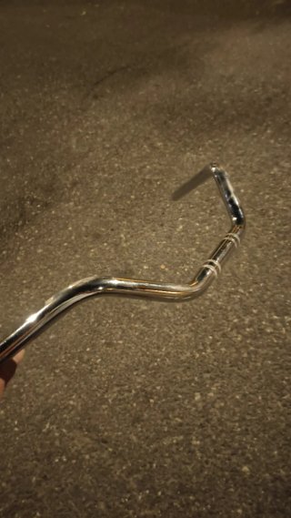 Manillar cromado para moto/bicicleta