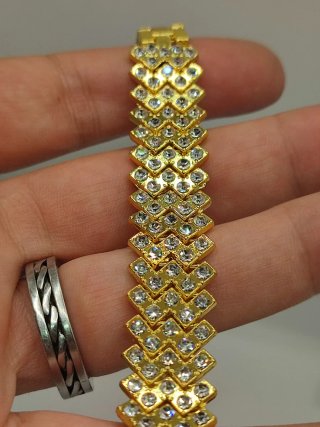 Pulsera Acero Dorada Circonitas