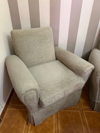 Sofá y 2 sillones  beige