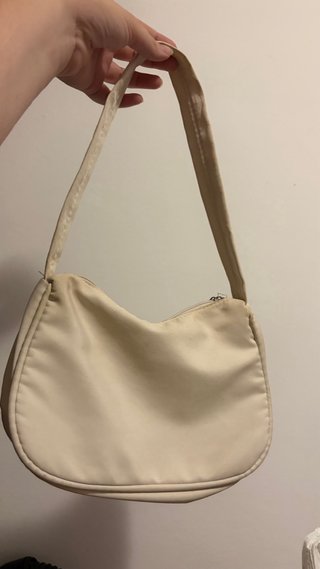 Bolso de hombro beige/blanco