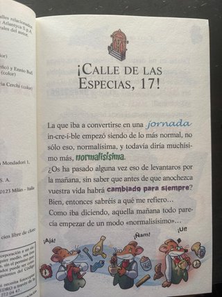 Libro de lectura de Geronimo Stilton