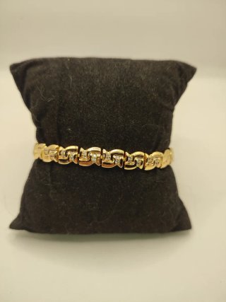 Pulsera Xuping dorada con circonitas