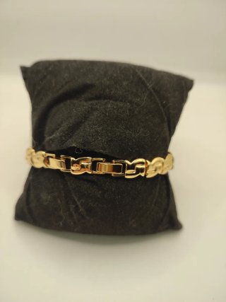 Pulsera Xuping dorada con circonitas