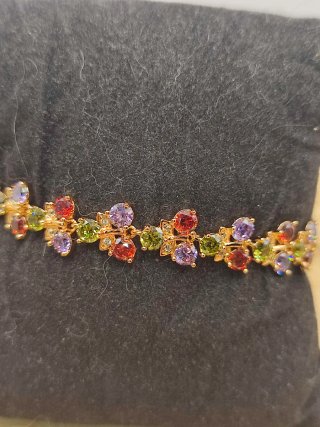 Pulsera Xuping Mariposas Circonitas Multicolor