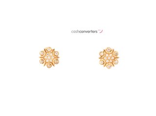 pendientes oro 18k con piedra con circonita