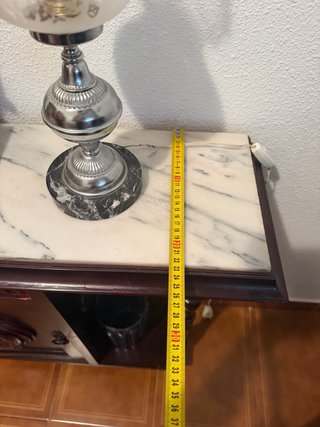 Mueble consola antiguo mármol y madera