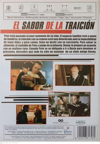 DVD El Sabor de la Traición (Como nuevo)