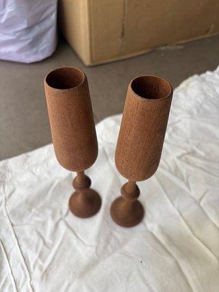 Copas de madera artesanales