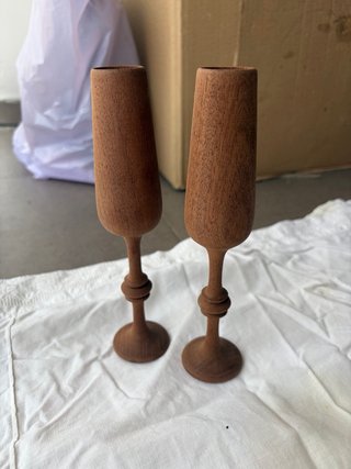 Copas de madera artesanales
