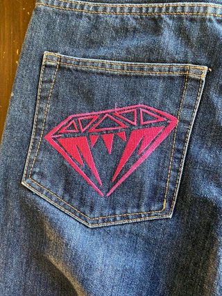 Jeans Uomo Taglia 46/XL con Diamante e Dollaro