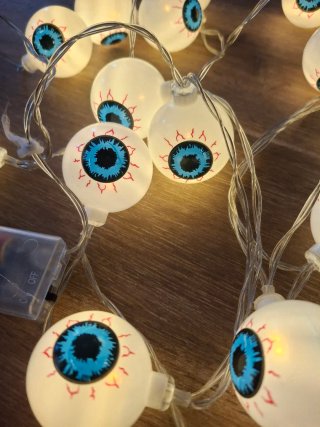 2 cadenas luces de Halloween Ojos