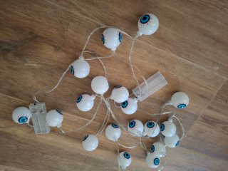 2 cadenas luces de Halloween Ojos
