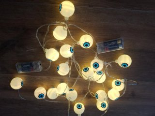 2 cadenas luces de Halloween Ojos