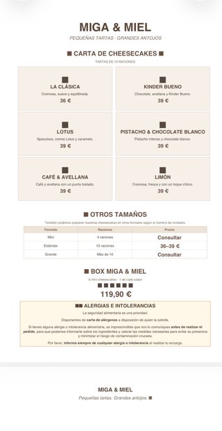 Tartas por encargo