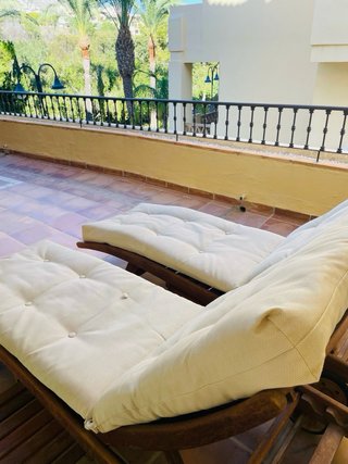 2 hamacas/tumbonas de madera para terraza o jardín
