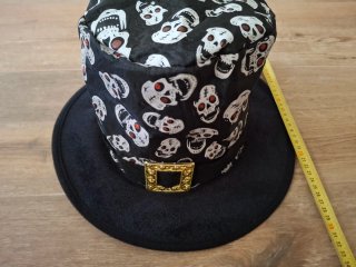 Gorro de copa Halloween calaveras
