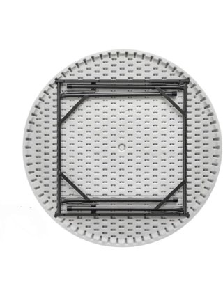 Mesa Plegable Redonda Gris