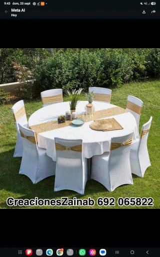 Mesa Plegable Redonda Gris