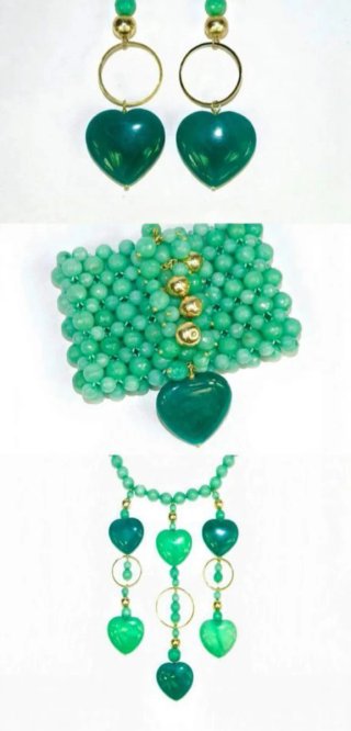 Conjunto 3 Piezas: Collar, Pendientes y Brazalete