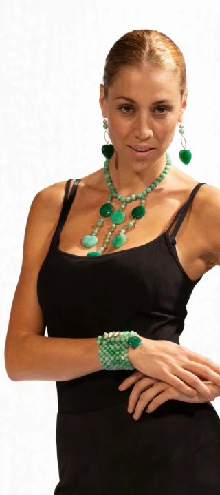 Conjunto 3 Piezas: Collar, Pendientes y Brazalete