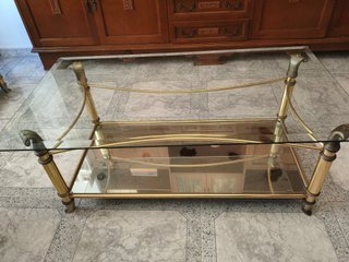 Conjunto entradita espejo y mesas cristal